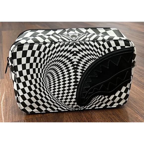 Sprayground Trippy Check Toiletery Aka Money Bag New - Picture 3 of 16